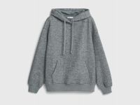 Худи с фактурными косами, Серый