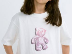 Футболка с принтом для девочек, Белый