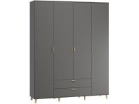 Распашной шкаф Пронто 4-170x210 Графитовый