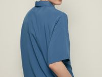 Блузка свободного кроя с коротким рукавом