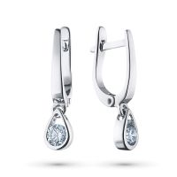 Серьги из белого золота с бриллиантами э4001сг07120600