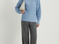 Джемпер силуэта трапеция с шерстью