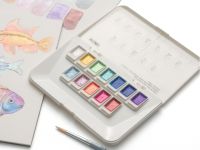 Набор акварели HIMI "Металлик", 12 цветов, оттенки JEWELRY