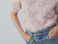 Прямые джинсы с брелоком, Голубой