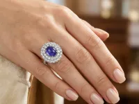Кольцо из белого золота с и танзанитом э4760кц02260365_white
