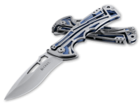 Складной нож CRKT Nirk Tighe, сталь AUS-8, рукоять нержавеющая сталь, серебристо-синий