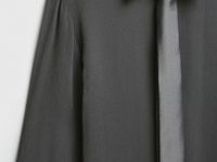 Блузка из жатого шифона с галстуком, Серый