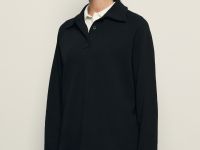 Толстовка из хлопка с отложным воротником