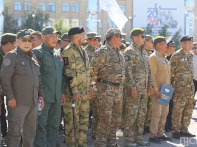 На главной площади Якутска чествовали ветеранов боевых действий