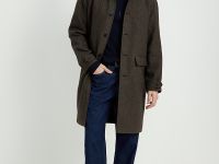 Однобортное пальто с отложным воротником