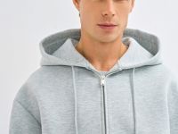 Толстовка на молнии с капюшоном, Серый