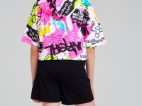 Комплект трикотажный для девочек: майка, шорты, фуфайка (футболка)