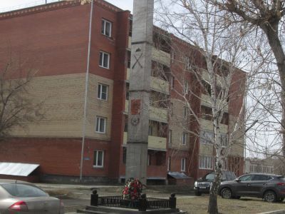 Памятное место, где 18 июня 1918 года был бой с белочехами за город Троицк