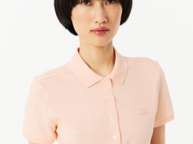Женское поло Lacoste приталенного кроя из эластичного хлопка