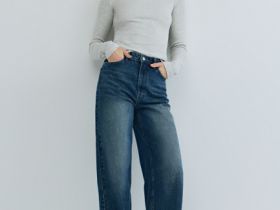 Лонгслив в рубчик, Серый