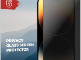 Защитное стекло Tempered Glass 9H PRIVACY для Apple iPhone 14 Pro Max цветное (черная рамка)