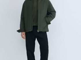 Утеплённая куртка из канваса, Зеленый