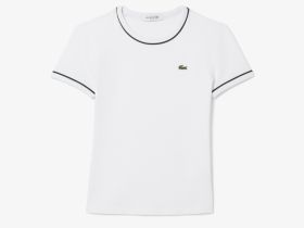 Женская хлопковая футболка Lacoste