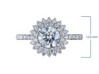 Классическое кольцо из белого золота э4712кц07167100