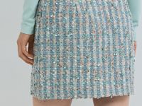 Юбка мини из твида, Зеленый