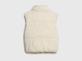 Утеплённый двусторонний жилет для девочек, Бежевый