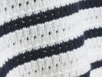 Поло из структурной ткани в полоску, Синий