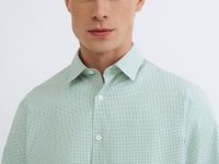 Рубашка в клетку виши, Зеленый
