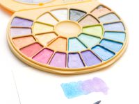 Набор акварели HIMI 24 цвета металлик, желтая