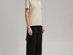 Поло прямого кроя из мерсеризованного хлопка