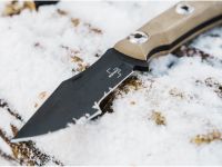 Нож с фиксированным клинком Boker Micro Tracker 2.0, сталь 1095, рукоять микарта, песочный