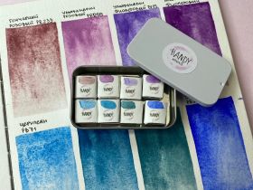 Набор акварели "Handy" Дыхание Севера, 8 кювет 2 мл, в металлическом боксе