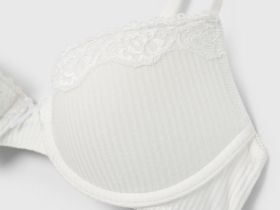 Кружевной бюстгальтер с эффектом пуш-ап, Белый