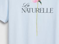 Футболка с цветочным принтом, Голубой