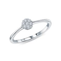 Серебряное кольцо с бриллиантами выращенными