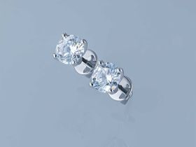 Пусеты из белого золота с бриллиантами э4701пс11102400