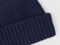 Вязаная шапка с отворотом, Синий
