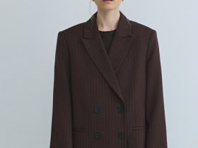 Двубортный жакет, Коричневый