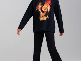 Фуфайка трикотажная для девочек (футболка с длинными рукавами)