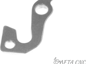 Держатель заднего переключателя "петух" Meta №13 фрезерованный (серебристый)