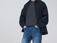 Зауженные джинсы из эластичной ткани, Синий