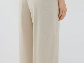 Льняные брюки Baggy, Бежевый