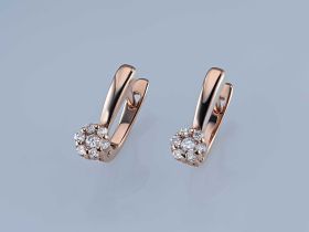 Серьги из красного золота с бриллиантами э0201сг04152800