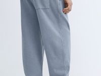 Трикотажные джоггеры с эффектом стирки, Синий
