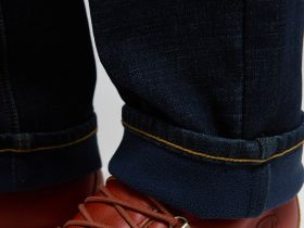 Утепленные джинсы straight fit мужские