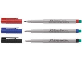 Ручка капиллярная Faber-Castell "MULTIMARK" 1 мм, для письма на пленке, зеленый
