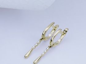 Серьги из желтого золота с бриллиантами э0301сг03185100