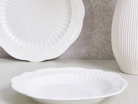 Тарелка Emboss White II