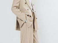 Двубортный жакет O'STIN x Яндекс Книги, Бежевый