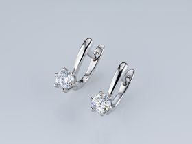 Серьги из белого золота э4712сг04184100