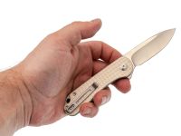 Складной нож Civivi Elementum, сталь D2, рукоять G10, бежевый
